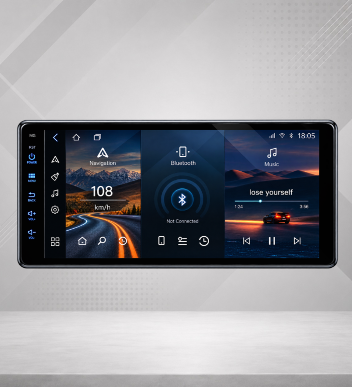 Rock Audio Car Multimedia Player with Navigation & Bluetooth